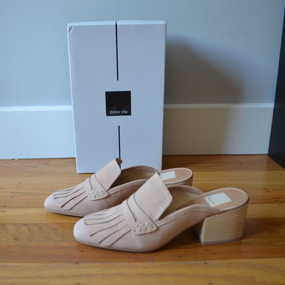 DOLCE VITA Fringe Leather Mules - Picture 4 of 8
